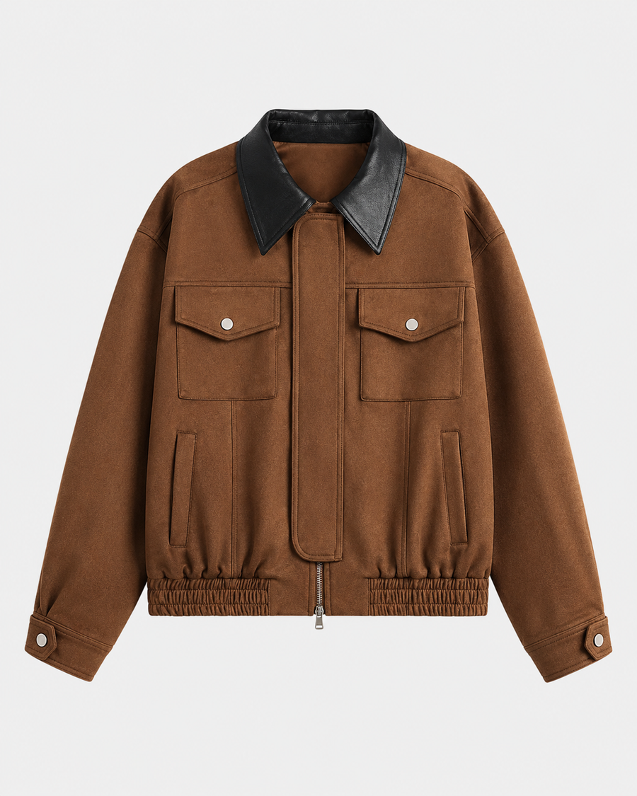 Dámská zkrácená bunda z imitace semiše ve stylu barn jacket | Penistone