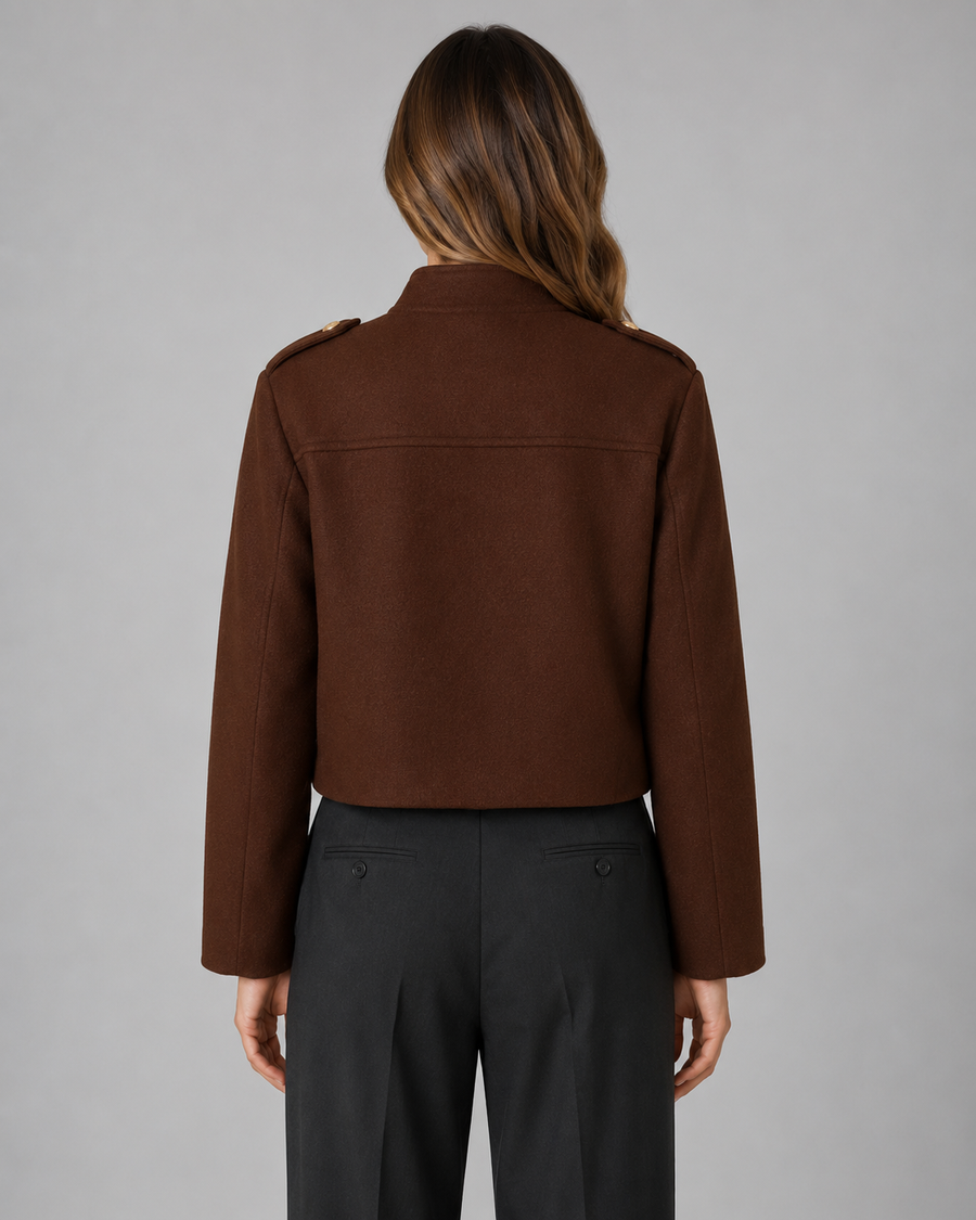 Women's Cropped Officer Style Jacket | Tenterden
