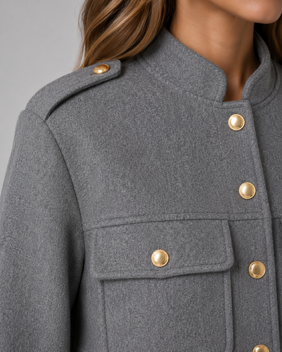 Women's Cropped Officer Style Jacket | Tenterden