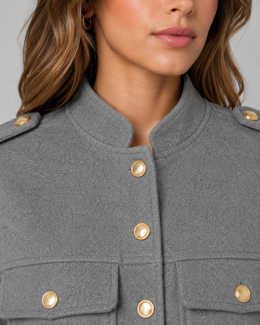 Women's Cropped Officer Style Jacket | Tenterden