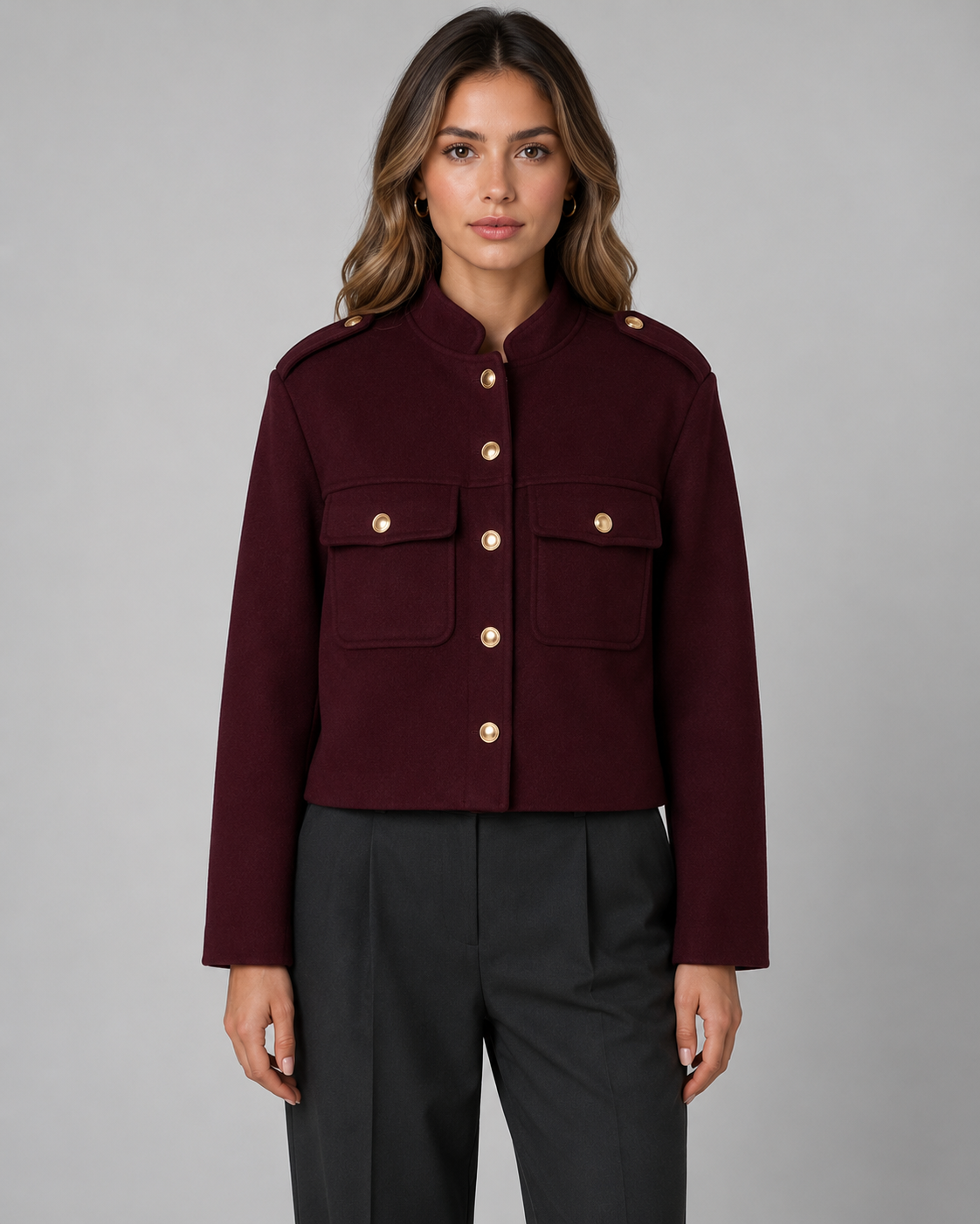 Veste courte style officier pour femme | Tenterden