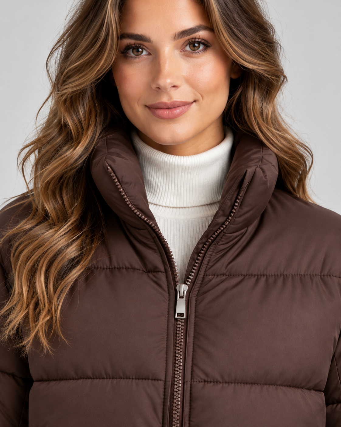 Women's Cropped Funnel Neck Puffer Jacket | Cavendish