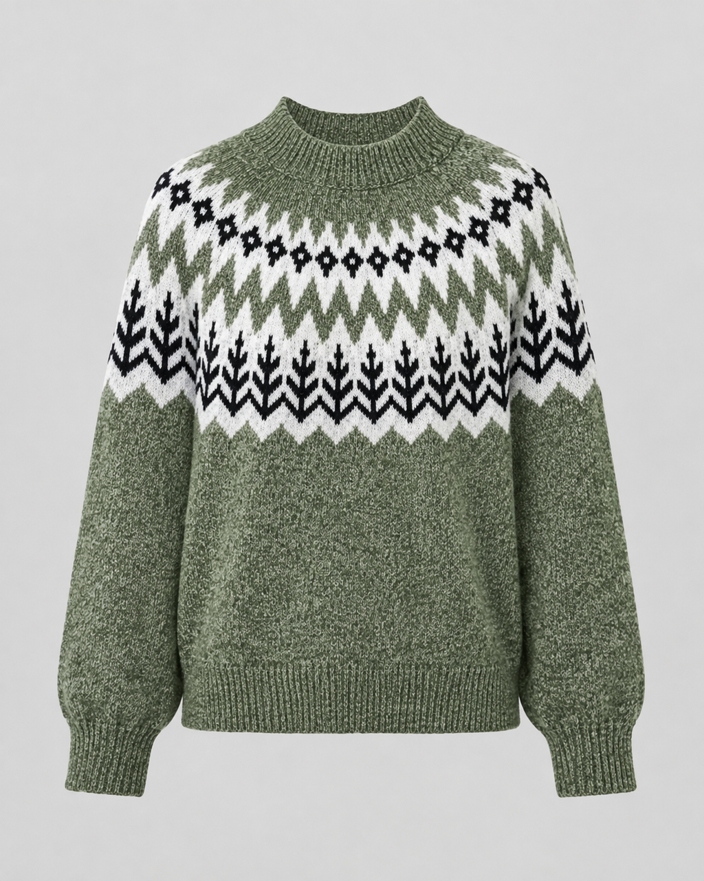 Pull à col montant et empiècement Fair Isle pour femme | Burley