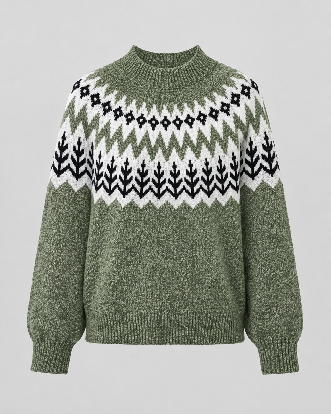 Pull à col montant et empiècement Fair Isle pour femme | Burley
