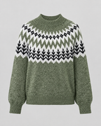 Pull à col montant et empiècement Fair Isle pour femme | Burley
