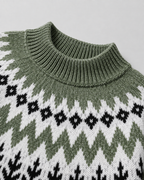 Pull à col montant et empiècement Fair Isle pour femme | Burley