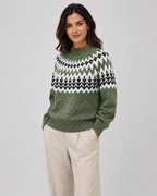 Pull à col montant et empiècement Fair Isle pour femme | Burley