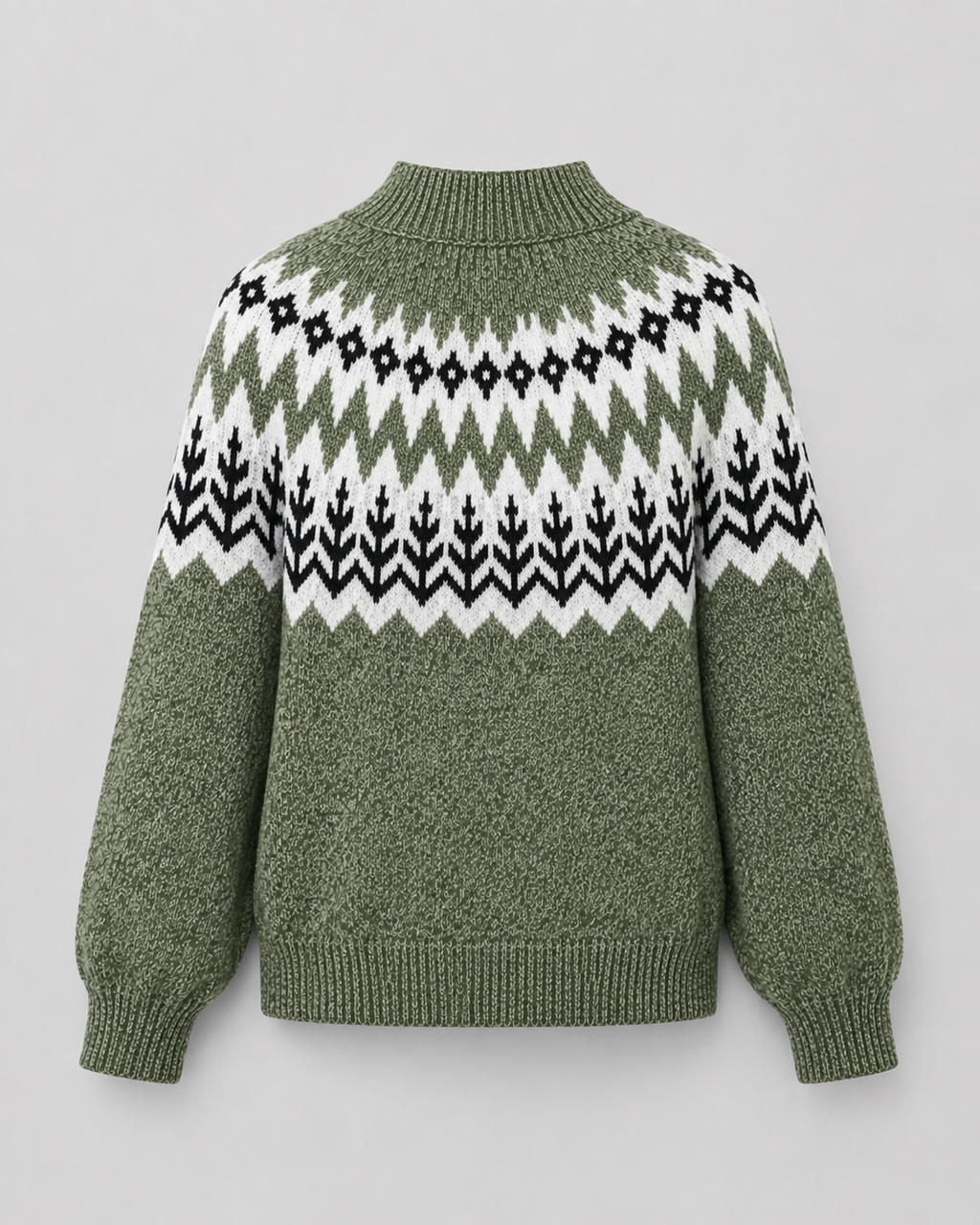 Pull à col montant et empiècement Fair Isle pour femme | Burley