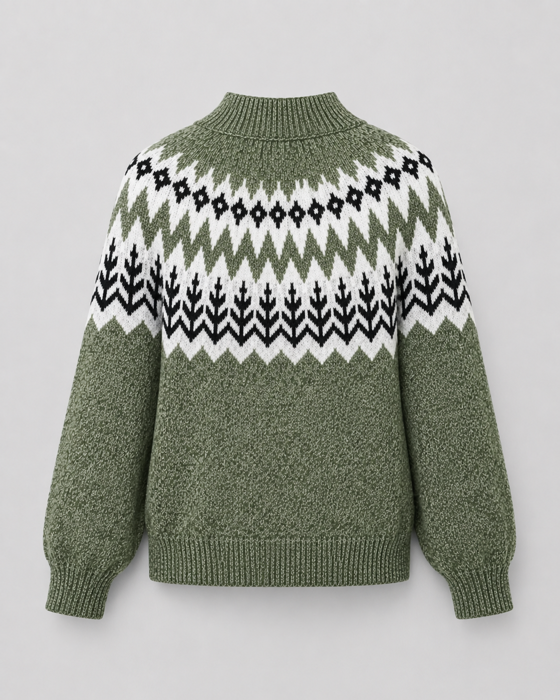 Pull à col montant et empiècement Fair Isle pour femme | Burley