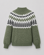 Pull à col montant et empiècement Fair Isle pour femme | Burley