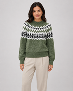 Pull à col montant et empiècement Fair Isle pour femme | Burley