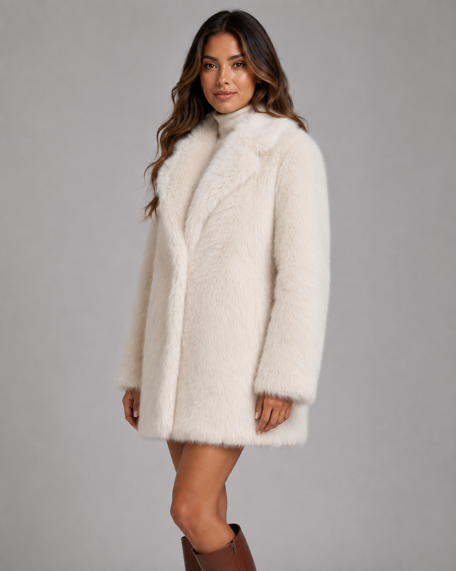 Women's Faux Fur Shawl Collar Jacket | Benenden