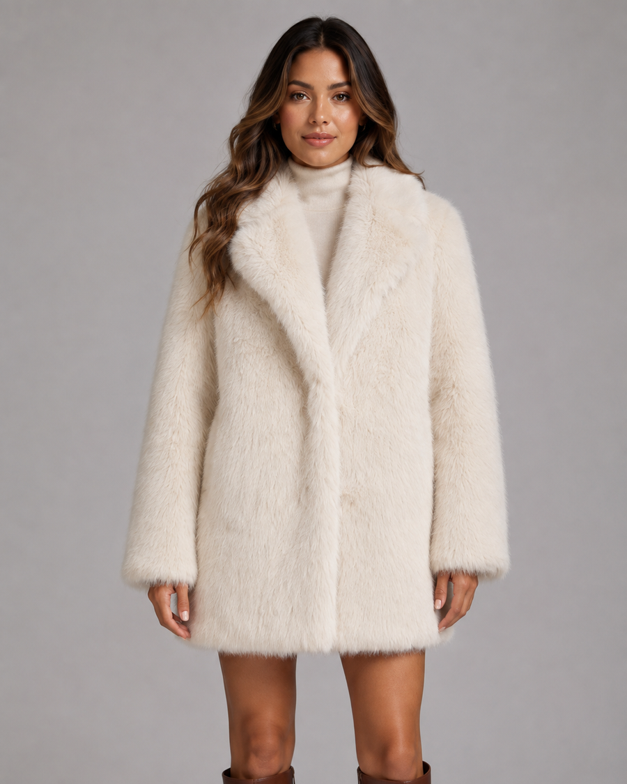 Women's Faux Fur Shawl Collar Jacket | Benenden