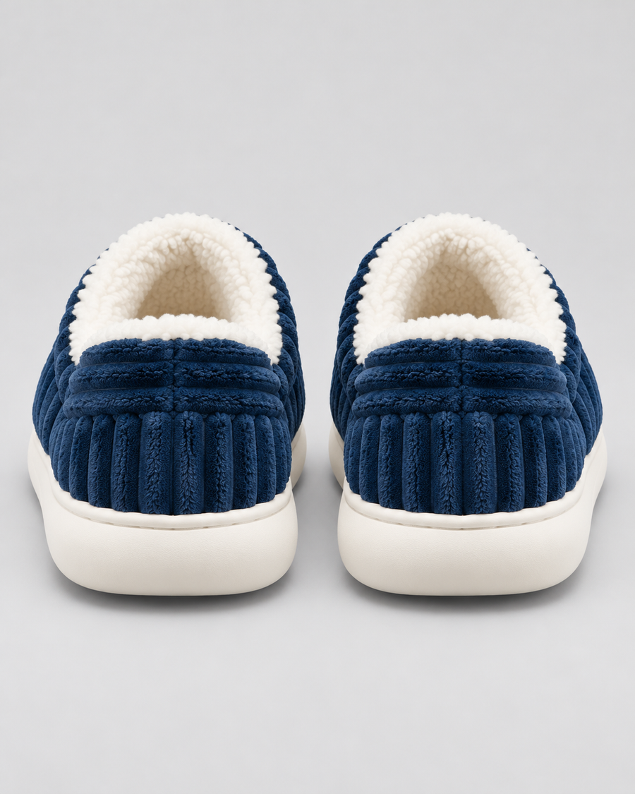 Chaussons côtelés doublés polaire pour femme | Heydon