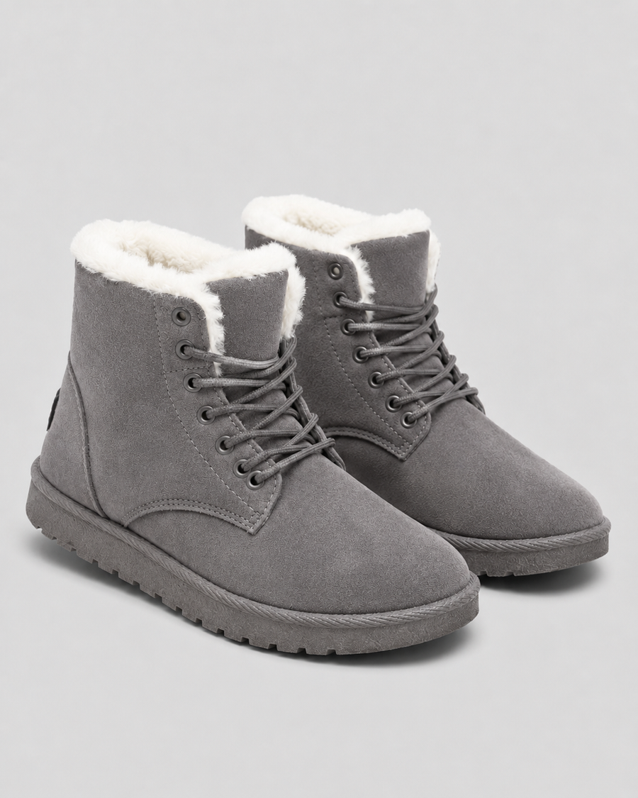 Bottines à lacets pour femme doublées de fausse fourrure | Hever
