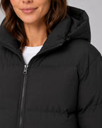 Women's Hooded Puffer Jacket with Drawstring Hem | Snowshill