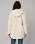 Veste en polaire teddy à capuche pour femme avec texture torsadée | Stanway