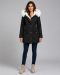 Parka à capuche bordée de fausse fourrure pour femme | Headcorn
