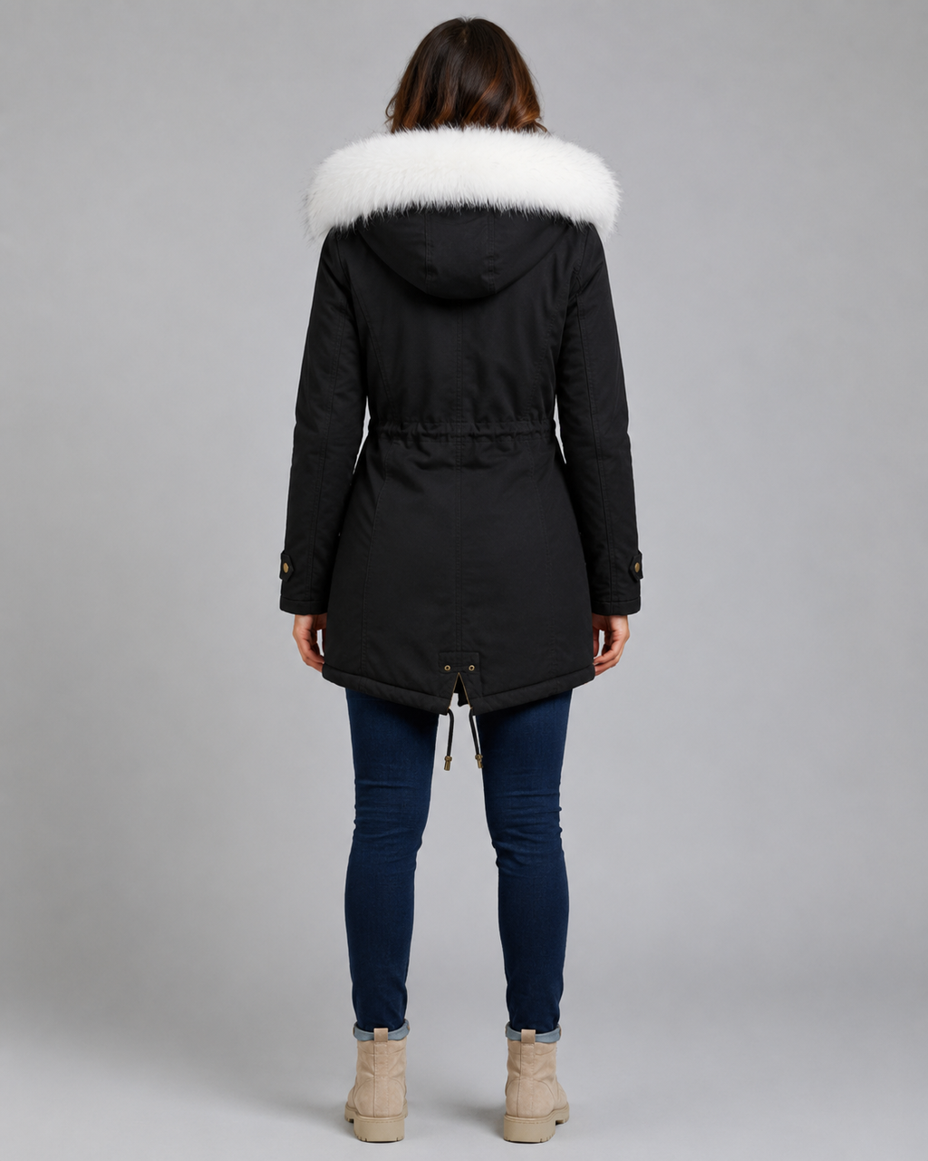 Parka à capuche bordée de fausse fourrure pour femme | Headcorn