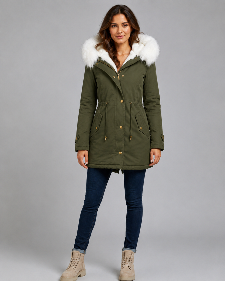 Women's Faux Fur Trim Hooded Parka | Headcorn