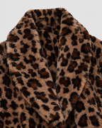 Manteau en fausse fourrure à motif léopard pour femme | Glynde