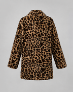 Manteau en fausse fourrure à motif léopard pour femme | Glynde