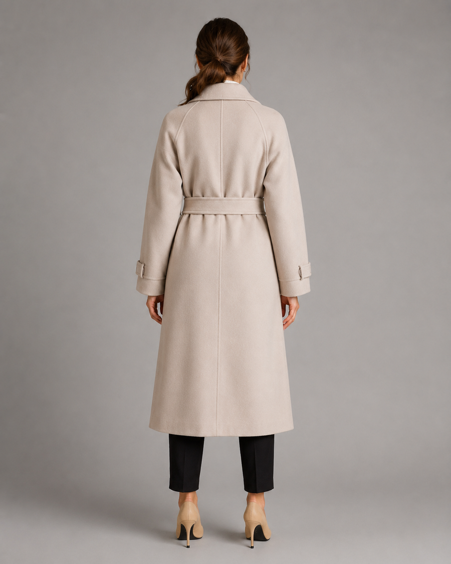 Women's Double-Breasted Long Belted Coat | Cranbrook