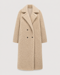 Women's Long Double-Breasted Teddy Coat | Quenington