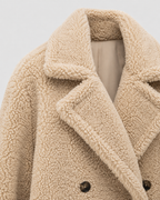 Women's Long Double-Breasted Teddy Coat | Quenington