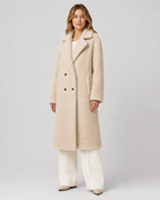 Women's Long Double-Breasted Teddy Coat | Quenington