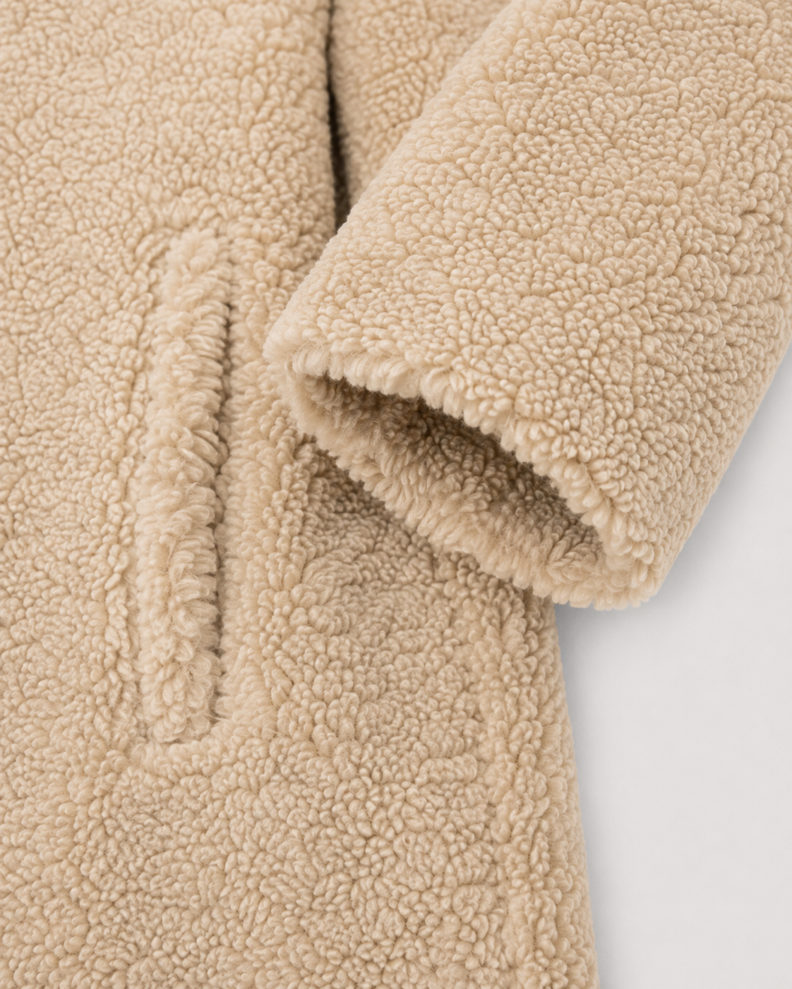 Women's Long Double-Breasted Teddy Coat | Quenington