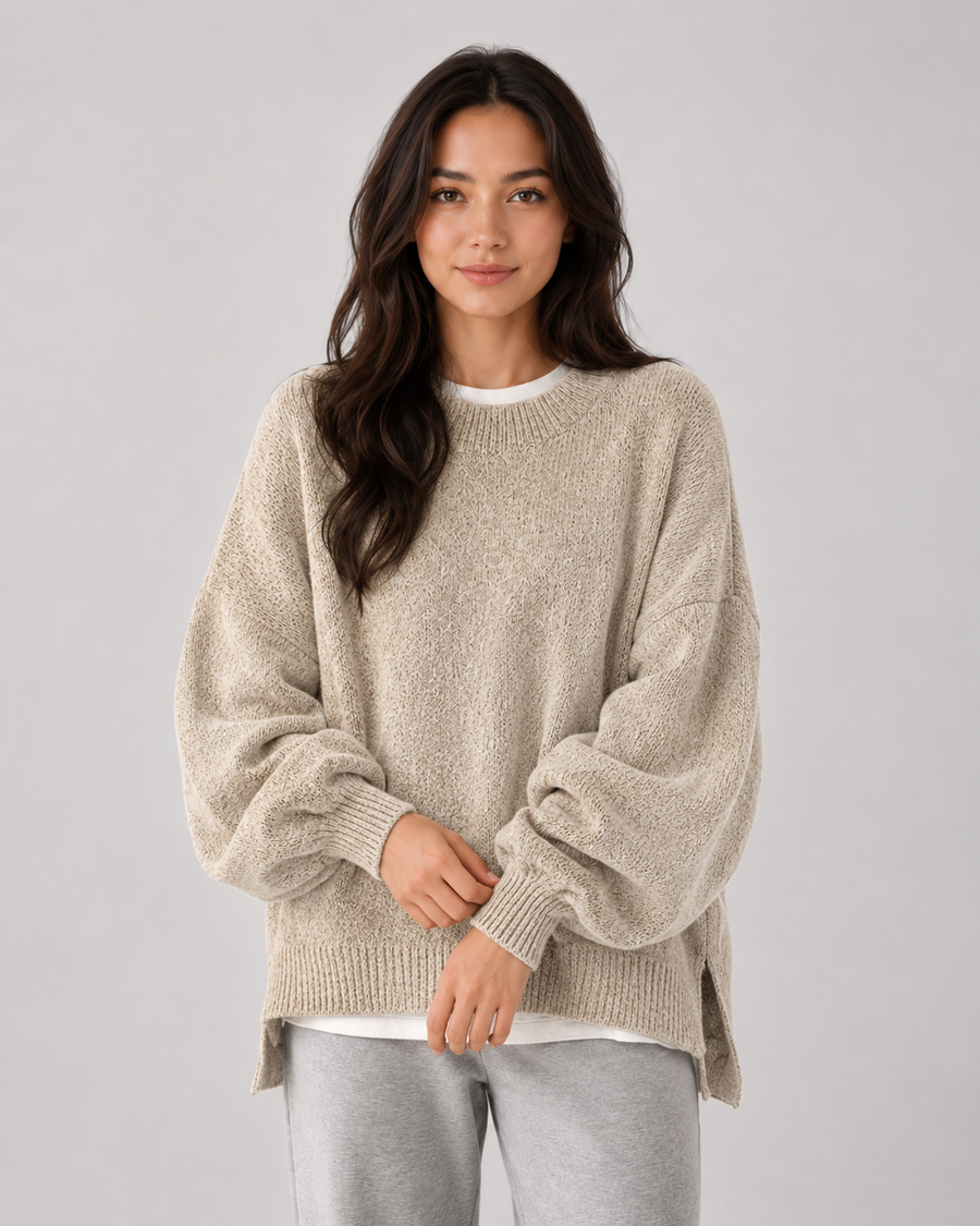 Pull oversize à manches ballon pour femme | Alresford