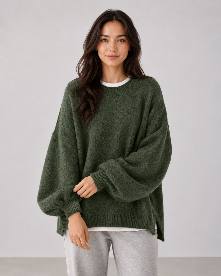Pull oversize à manches ballon pour femme | Alresford