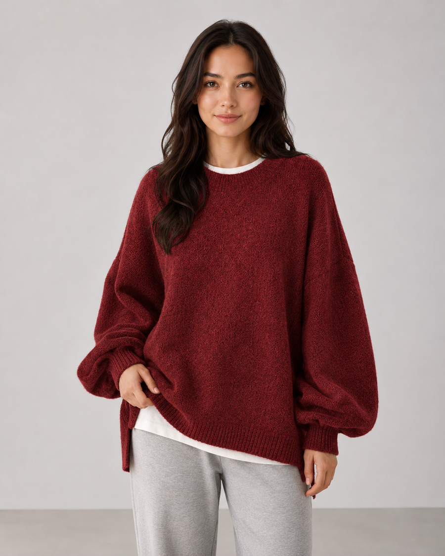 Pull oversize à manches ballon pour femme | Alresford