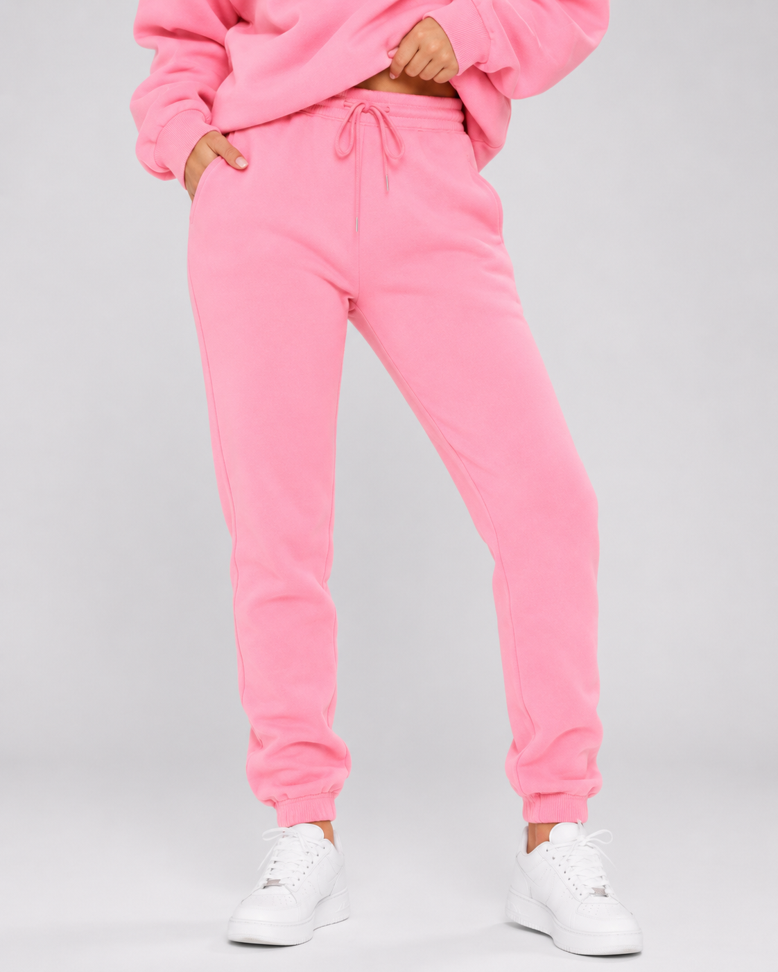 Damski oversize'owy komplet dresowy ze spodniami jogger z mankietami | Swinbrook