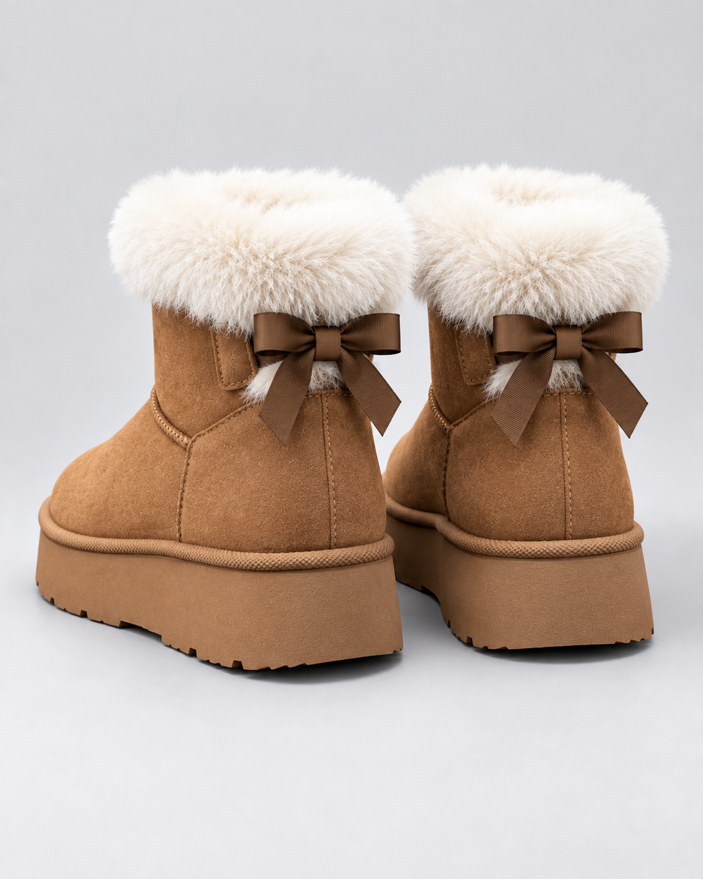 Women's Platform Snow Boots with Faux Fur Cuff | Holkham