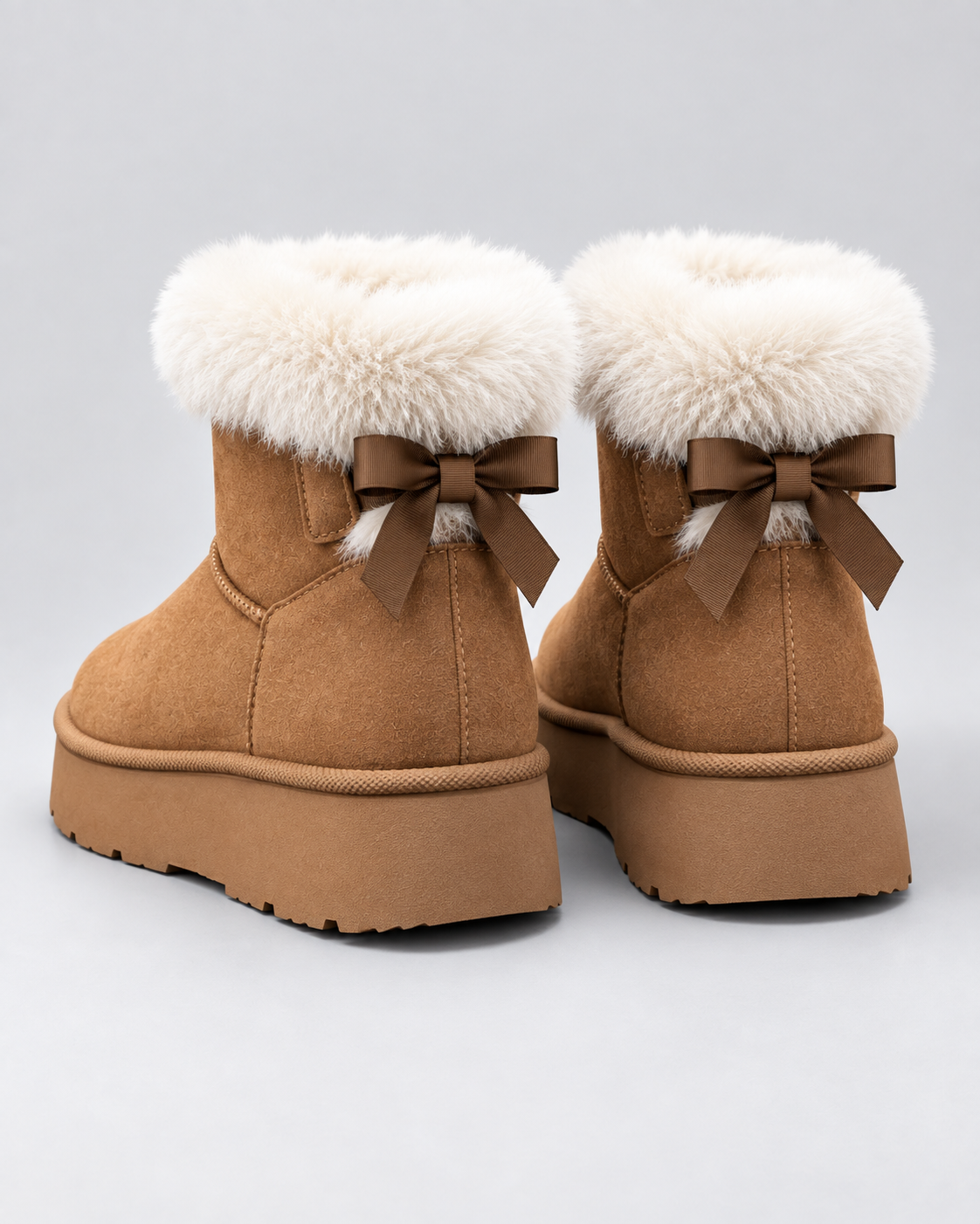 Women's Platform Snow Boots with Faux Fur Cuff | Holkham