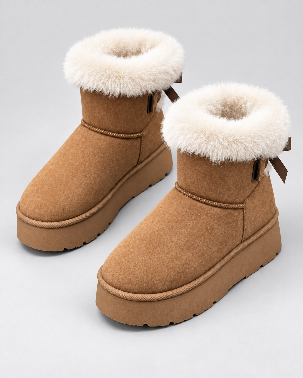 Women's Platform Snow Boots with Faux Fur Cuff | Holkham