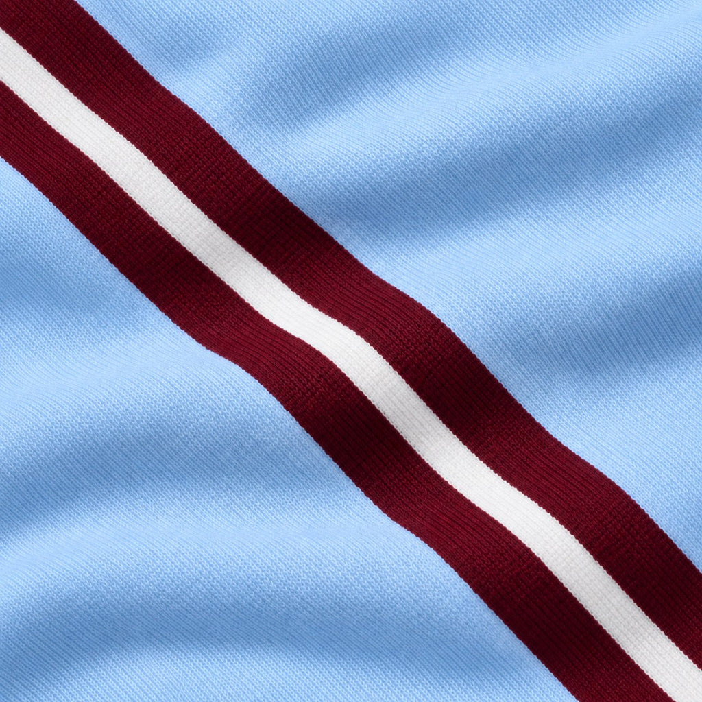 Women's quarter-zip and wide-leg trouser set in Light Blue | Dorstone – detail view