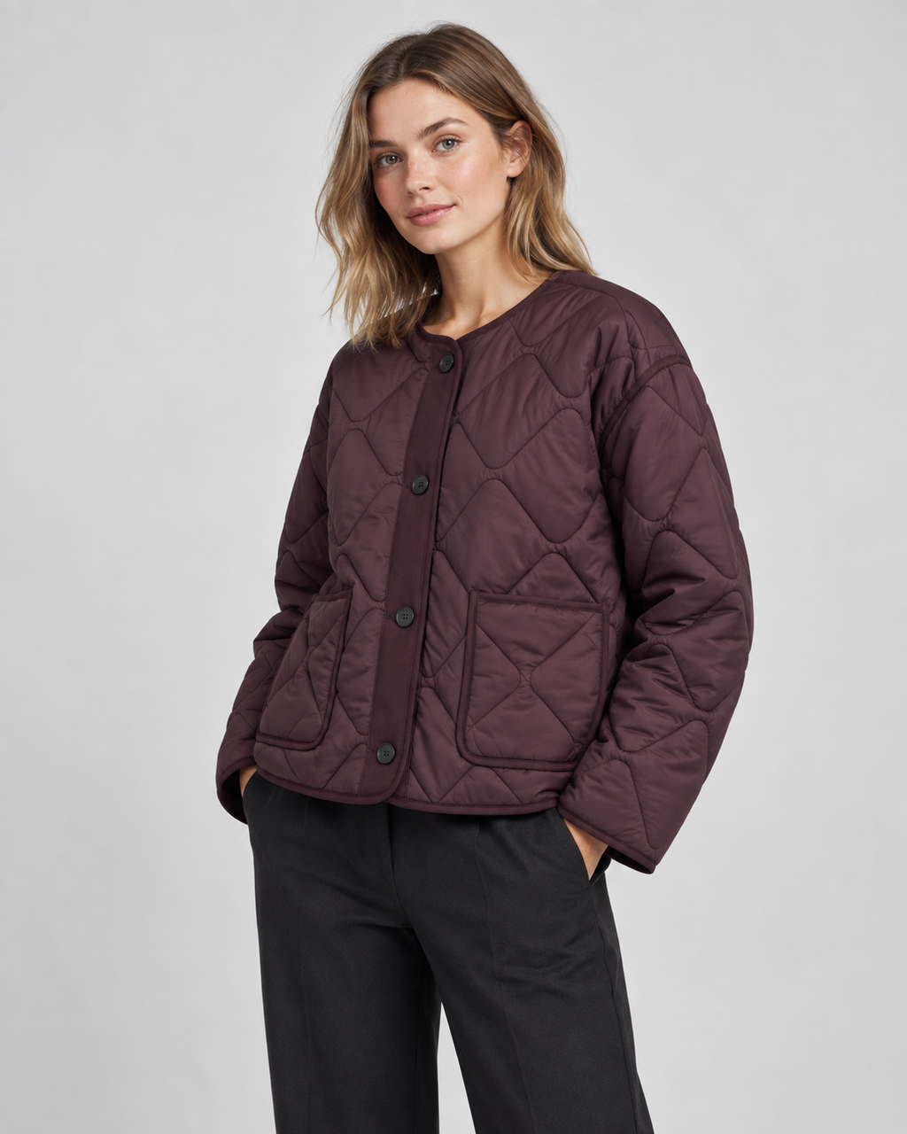 Women's Collarless Quilted Liner Jacket | Hawkshead