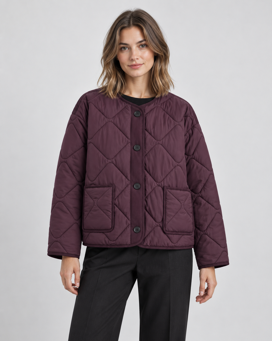 Women's Collarless Quilted Liner Jacket | Hawkshead