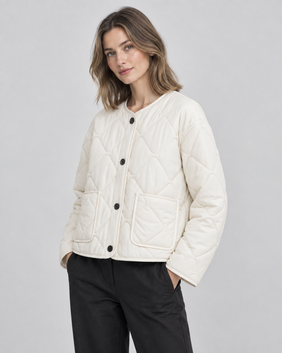 Women's Collarless Quilted Liner Jacket | Hawkshead