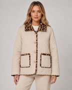 Veste matelassée réversible à motif léopard pour femme | Wadhurst