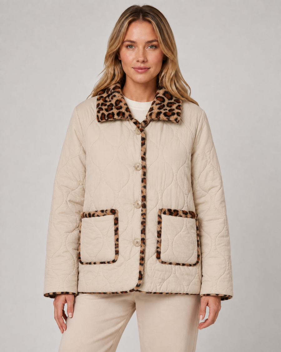 Women's Reversible Leopard Print Quilted Jacket | Wadhurst