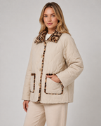 Veste matelassée réversible à motif léopard pour femme | Wadhurst