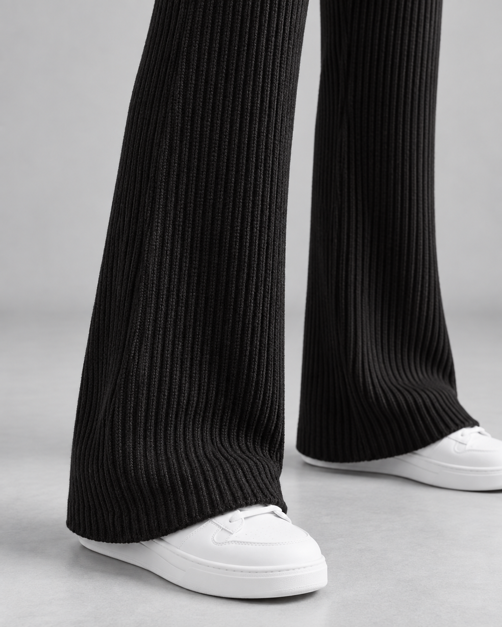 Women's Ribbed Knit Wide-Leg Joggers | Southwold
