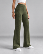Women's Ribbed Knit Wide-Leg Joggers | Southwold