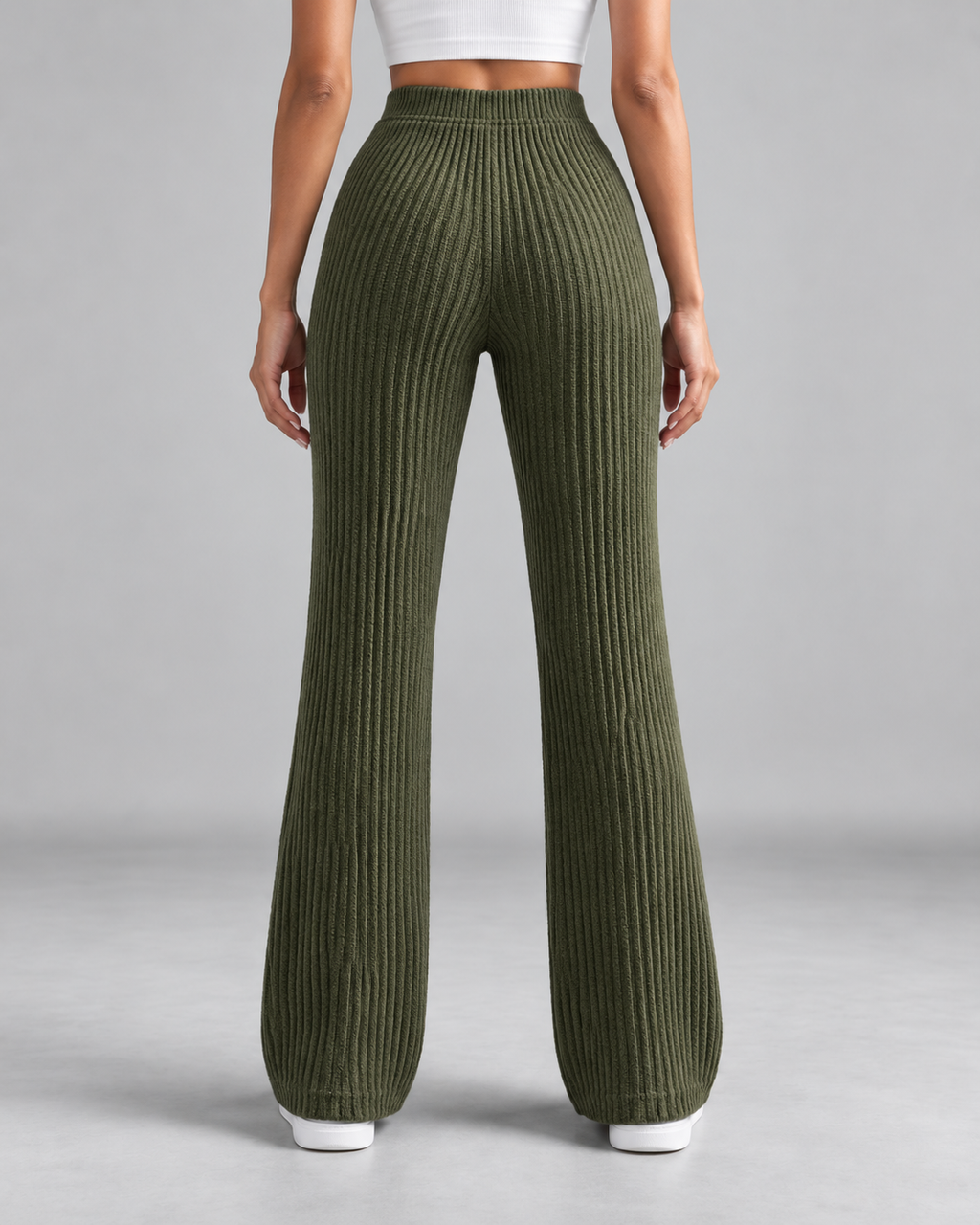 Women's Ribbed Knit Wide-Leg Joggers | Southwold