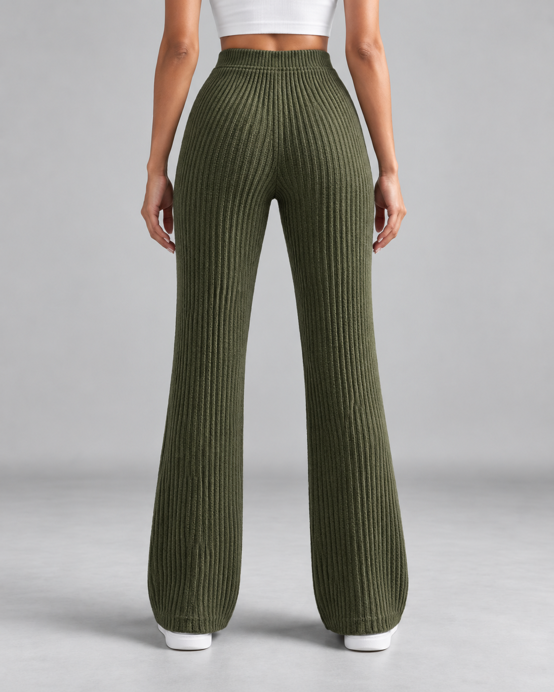 Women's Ribbed Knit Wide-Leg Joggers | Southwold