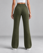 Women's Ribbed Knit Wide-Leg Joggers | Southwold